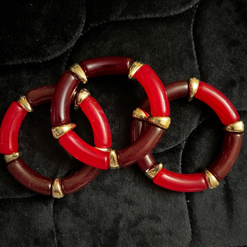 3 Pcs Stretch Stacking Bangle Set